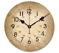 D,30Cm Rustic Farmhouse Wall Clock, Solid Wood Silent Non-Ticking, Battery Operated Decorative Clock for Living Room, Kitchen, Bedroom, Office And Home Decor