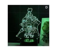 (D) 3d Night Lights Naruto Team Uzumaki Naruto Sasuke Sakura Figure Led Night Lamp
