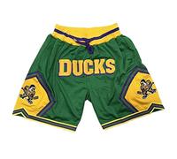 D-5 Men Basketball Shorts Mighty Ducks Sport Shorts Green/Black, Green, X-Large