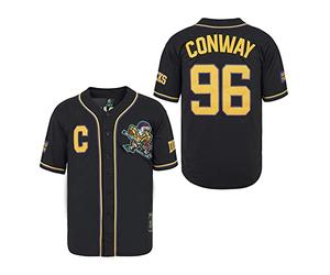 D-5 Men's D-5 Mighty Ducks Baseball Jersey #96 Conway #99 Banks Jersey,Movie Baseball Jersey for Men Men Baseball Jersey (Pack of 1)
