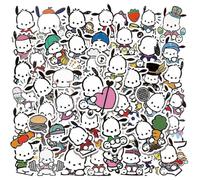 (D) 50pcs Cinnamoroll Sanrio Kuromi Stickers Decal For Laptop Water Bottle Skateboard Decor