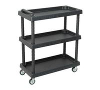 Artplast D+75373 Trolley Plastic 40kg Capacity 3 Shelf Level Tier Tool Storage