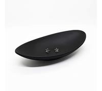 D.A.L A5 Melamine Jewelry Dish Organizer, Decorative Trinket Dish,Accent Tray for Vanity,Food Safe Dishware (Black, Ship)