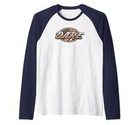 D.A.R.E. American Flag Logo Drug Abuse Resistance Ed PSA Raglan Baseball Tee