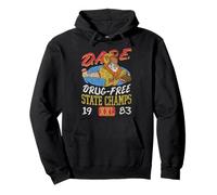 D.A.R.E. Daren the Lion Drug-Free State Champs '83 Retro PSA Pullover Hoodie