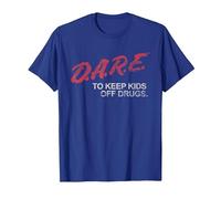 D.A.R.E. Program Dare to Keep Kids Off Drugs PSA T-Shirt, Men, Royal Blue, Small