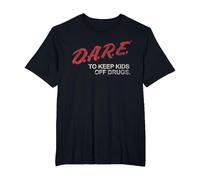 D.A.R.E. Program Dare to Keep Kids Off Drugs PSA T-Shirt, Men's Big and Tall, Black, 5X Tall