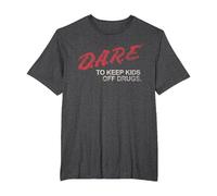 D.A.R.E. Program Dare to Keep Kids Off Drugs PSA T-Shirt, Men's Big and Tall, Dark Heather Grey, 6X Tall
