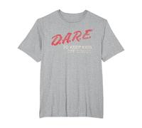 D.A.R.E. Program Dare to Keep Kids Off Drugs PSA T-Shirt, Men's Big and Tall, Heather Grey, 4X Tall
