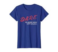 D.A.R.E. Program Dare to Keep Kids Off Drugs PSA T-Shirt, Women, Royal Blue, 3X-Large