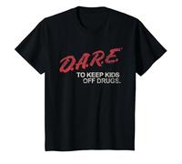 D.A.R.E. Program Dare to Keep Kids Off Drugs PSA T-Shirt, Youth, Black, Large