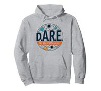 D.A.R.E. To Be Different - Inspirational Graphic Art Pullover Hoodie, Adult Unisex, Heather Grey, XXL