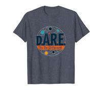 D.A.R.E. to Be Different - Inspirational Graphic Art T-Shirt, Men, Heather Blue, XXL