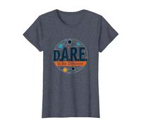 D.A.R.E. to Be Different - Inspirational Graphic Art T-Shirt, Women, Heather Blue, XXL