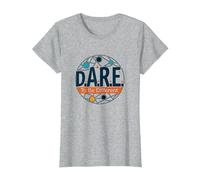 D.A.R.E. to Be Different - Inspirational Graphic Art T-Shirt, Women, Heather Grey, XXL