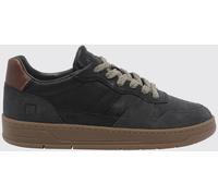 D.a.t.e. D. A.T. E. Court 2.0 Calfskin Leather Trainers with a Contrast Printed Logo - Size: 43 - male