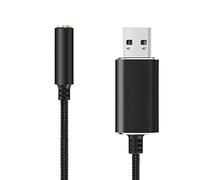 D/A USB to Audio Female - USB to 3.5mm Female Audio Adapter External Stereo Sound Card - USB Adapter for Headphone Microphone PC Laptop Yahom