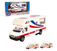 D.A.Y. Republic 1:40 Scale Motorhome - Diecast White Camper Van Toy, Realistic Features, Great for Kids Gifts, Scale Toy for Boys and Girls (Motorhome)