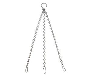 D.A.Y. Republic 14" Three Point Heavy Duty Metal Hanging Basket Chain - Heavy Duty Weatherproof Chain for Garden Hanging Flower Baskets (One Metal Chain)