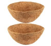 D.A.Y. Republic 2 14" Coco Liners for Hanging Baskets - Natural Coconut Fiber Round Replacement Liners for Garden Hanging Planters (2 Pack - 14" Coco Liner Basket)