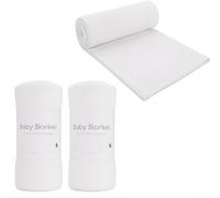 D.A.Y. Republic 3 Pack Super Soft Baby Fleece Blankets 70 x 70cm for Babies from Newborn Ideal for Cot, Pram, Crib, Car, Moses Basket, Pushchair, Car and General Everyday Use (Ivory, 70x70cm)