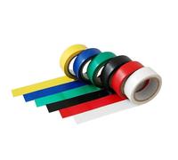 D.A.Y. Republic 6 Rolls of PVC Electrical Tape. 6 Colours - Black, White, Red, Green, Yellow, and Red for Colour Coding Wires Safely. Each Roll Approx 2.7m (270cm) - Great for Electrical Jobs
