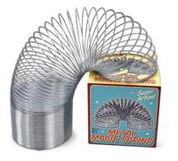 D.A.Y. Republic Metal Spring Coil Toy with 6.5 cm Diameter, Fidget Toy for Kids Adults, Sensory Toy for Autistic Children, Retro Theme, Silver, Large Size