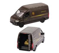 D.A.Y. Republic Official Licensed Mercedes Benz Sprinter UPS Panel Van - 1:48 Scale Age 3+, with Open and Close Doors, Metal Die Cast, Pull Back and Go, Action Toy Collectors Model
