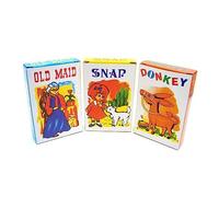 D.A.Y. Republic Pack of 3 Decks of Classic Traditional Kids Card Games, Old Maid, Donkey and Snap, Ideal Travel and Family Games (3 Classic Kids Card Games)