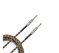 D’Addario Accessories Custom Series Braided Guitar Cable - Instrument Cable with Nickel Plated ¼ Inch Ends - Protects Guitar Cord Against Cuts, Kinking - 20 feet - Camo