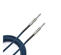 D’Addario Accessories Custom Series Braided Guitar Cable - Instrument Cable with Nickel Plated ¼ Inch Ends - Protects Guitar Cord Against Cuts, Kinking - 20 feet - Blue