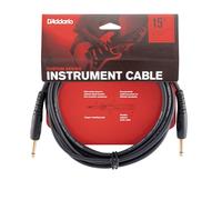 D’Addario Accessories Custom Series Guitar Cables - Instrument Cable with ¼ Inch Ends - High Performance Guitar Cord - For Guitars, Bass, Keyboards - Mono - Straight End, 15 feet