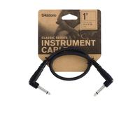 D’Addario Classic 1ft Guitar Patch Cable - Right Angle ¼ Inch Durable Connection