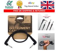 D'Addario Classic Series Instrument Patch Cable PW-CGTPRA-01 – 1 ft Right-Angle, 1/4" Ends
