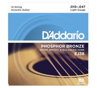 D’addario EJ38 Phos Bronze XII Acoustic Guitar Strings (NEW)