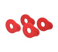 D'Addario Flex Lock Strap Blocks - Locks Straps In Place - Protect Your Instrument with No Modifications or Hardware - Easy to Attach - Set of 4 Blocks - Red