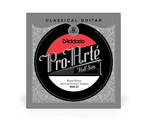 D’Addario Guitar Strings - Pro-Arte Nylon Guitar Strings - BNN-3T - Classical Guitar Strings - Half Sets, Normal Tension, Black Nylon