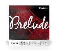 D'Addario Violin E String Prelude – Solid Steel Core, Warm Tone – 3/4 Size, Medium Tension