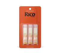 D’Addario Woodwinds - Rico Alto Clarinet Reeds - Reeds for Clarinet - Crafted for Beginners, Students, Educators - Strength 2.5, 3-Pack