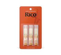 D’Addario Woodwinds - Rico Alto Sax Reeds - Reeds for Alto Saxophone - Alto Saxophone Reeds Crafted for Beginners, Students, Educators - Strength 2.0, 3-Pack