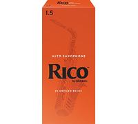 D’Addario Woodwinds - Rico Alto Sax Reeds - Reeds for Alto Saxophone - Alto Saxophone Reeds Crafted for Beginners, Students, Educators - Strength 1.5, 25-Pack