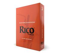 D’Addario Woodwinds - Rico Baritone Sax Reeds - Baritone Saxophone Reeds - Baritone Reeds Crafted for Beginners, Students, Educators - Strength 2.5, Pack of 10
