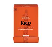 D’Addario Woodwinds - Rico Bb Clarinet Reeds - Reeds for Bb Clarinet - Crafted for Beginners, Students, Educators - Strength 2.5, 50-pack