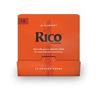 Rico by D'Addario Bb Clarinet Reeds, 1.5, 25-Count Single Reeds