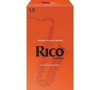D’Addario Woodwinds - Rico Tenor Sax Reeds - Tenor Saxophone Reeds - Tenor Reeds Crafted for Beginners, Students, Educators - Strength 1.5, Pack of 25