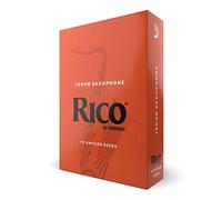D’Addario Woodwinds - Rico Tenor Sax Reeds - Tenor Saxophone Reeds - Tenor Reeds Crafted for Beginners, Students, Educators - Strength 1.5, 10-Pack