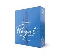D’Addario Woodwinds Royal Bb Clarinet Reeds - B Flat Clarinet Reeds - Reeds for Clarinet - Clarinet Bb Reeds - Strong Spine - Filed Cut - Strength 5.0, Pack of 10