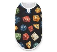 D And 20 Dice Dungeons Funny Dog Shirts Pet Sleeveless Clothes Puppy Cat T-shirts for Small to Large