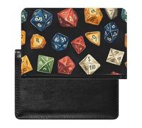 D and 20 Dice Dungeons Funny Passport Holder for Travel Wallet Cover Document Organizer with Card Slot
