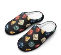 D And 20 Dice Dungeons Women's Cotton Slippers | House Slippers Memory Foam Washable Slip On Indoor Outdoor Home Shoes